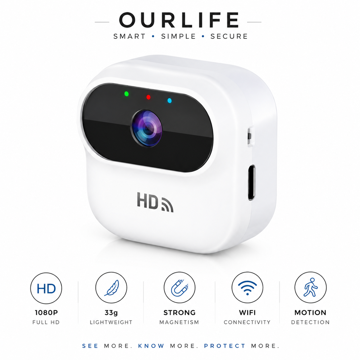 Ourlife HD Mini Camera Wifi Smart Home Security Camera Monitor Camcorders Video Surveillance Camera with Motion Tracking All rights reserved to vyronx