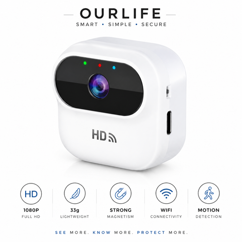 Ourlife HD Mini Camera Wifi Smart Home Security Camera Monitor Camcorders Video Surveillance Camera with Motion Tracking All rights reserved to vyronx