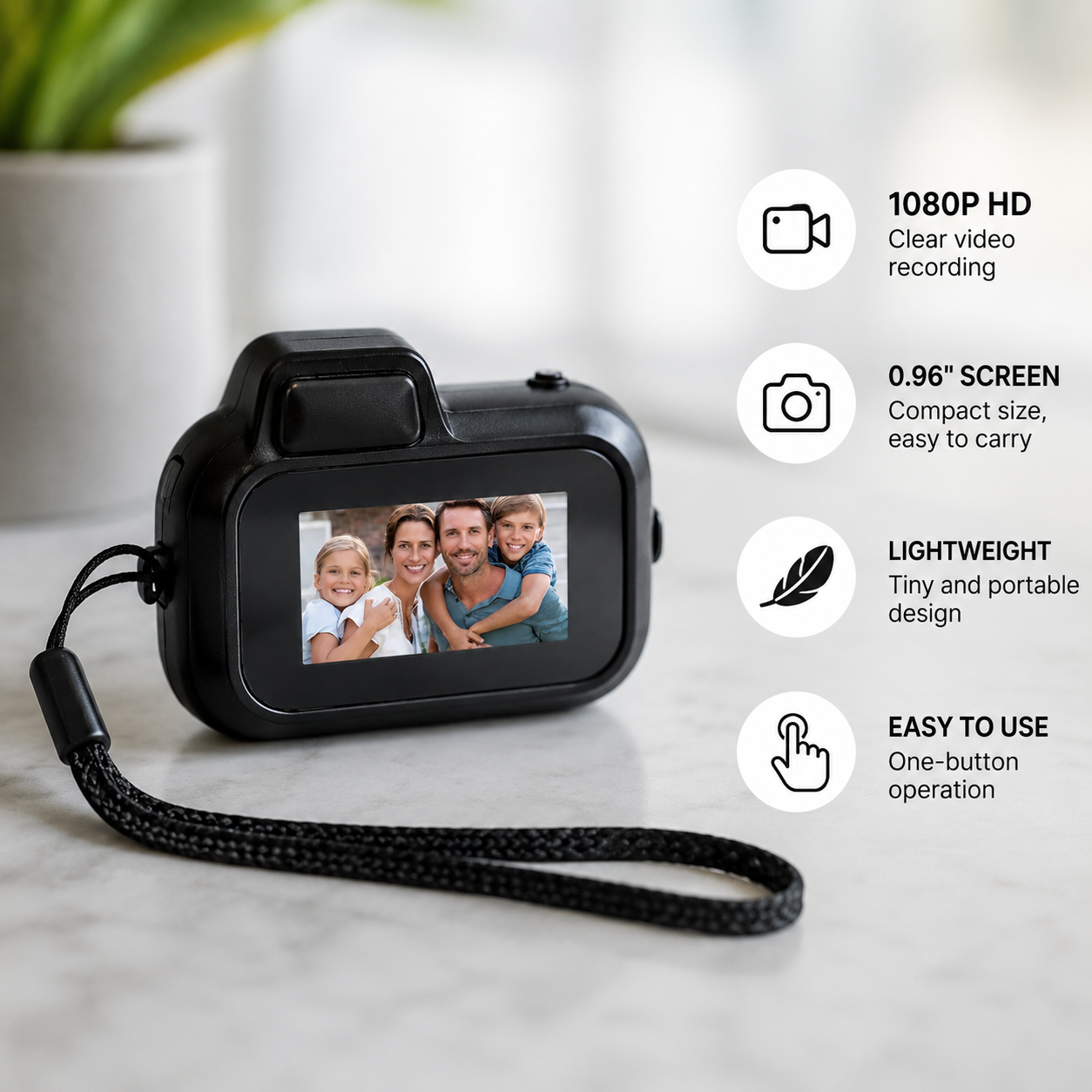 Mini Keychain Camera1080P 2MP Mini Body Camera, Portable Micro Video Camcorder with 0.96Inch Display for Kids Students Travel VYRONX®
