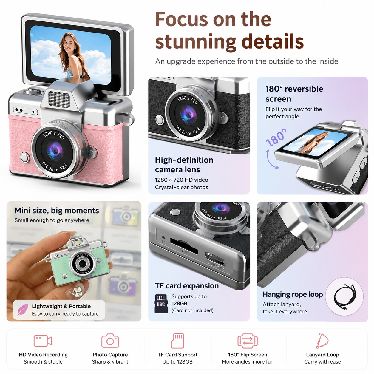 Vyronx™ Retro Mini Camera – Capture Every Moment Anywhere VYRONX®